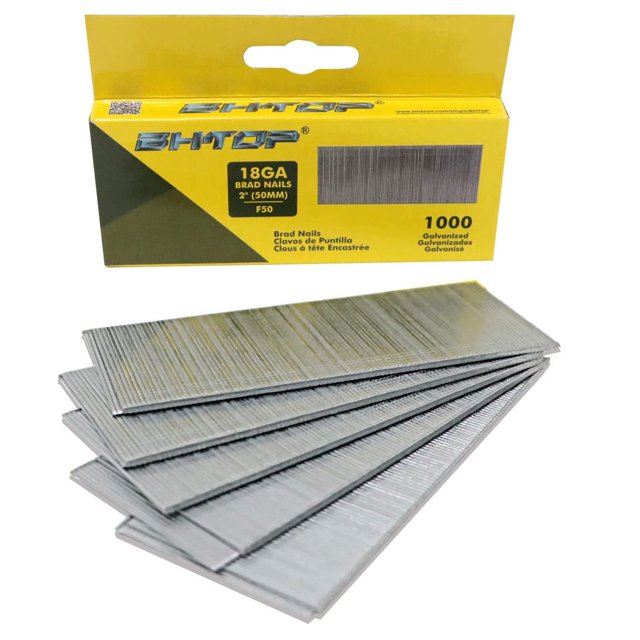 BHTOP F50 2 Pouces 18 Guage Ongles Galvanisés (Lot de 1000)