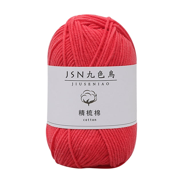 Birdeem 4 Strands of Combed Milk Cotton Thread Diy Doll Cotton Crochet Thread Wool Ball