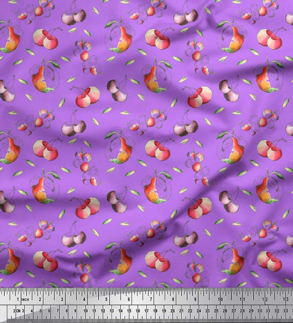 Soimoi Green Cotton Voile Fabric Triangle Art Geometric Print Fabric by Yard 56 Inch Wide