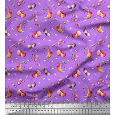 Soimoi Green Cotton Voile Fabric Triangle Art Geometric Print Fabric by Yard 56 Inch Wide