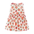 thumbnail image 2 of LSLJS Robe d'Été Bohème Sans Manches pour Tout-Petit Fille, Robe à Imprimé Graphique, Tenue Petite Fille, Vacances d'Été ( 3-4 Ans, Rouge ), 2 of 5