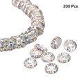 thumbnail image 3 of Uxcell Metal Spacer Beads Plated Crystal Rhinestone Spacer Beads Round Spacer 200Pcs AB White 8mm, 3 of 7