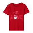 thumbnail image 5 of Pisexur T-shirt de la Saint-Valentin Haut T-shirt de la Saint-Valentin pour Femme Amour Imprimé T-shirt à Manches Courtes Haut à Manches Courtes Col Rond Haut/chemise, 5 of 5