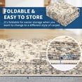 thumbnail image 2 of Hasoo 9' x 12' Vintage Indoor Rug for Living Room Soft Floral Area Rug Non Slip Stain Resistant Beige Carpet, 2 of 6