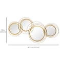 thumbnail image 3 of HOMCOM Metal Wall Art Mirror Decor Modern Wall Sculpture, Gold, 3 of 10