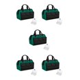 thumbnail image 2 of QualitChoice Sac à Outils pour Électricien, Boîte de Rangement Ajustable, Étanche, Grande Capacité, Kit d'Outils de Maintenance, Noir Vert/13 Pouces, 5 Pcs, 2 of 6