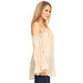 thumbnail image 4 of Women Renaissance Off Shoulder Top Costumes Blouse Boho Peasant Shirt, 4 of 5
