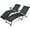 Black, variant on Costway Patio 2 PCS Folding Chaise Lounge Chair Outdoor Portable Reclining Lounger Grey