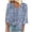 Blue, variant on LOVZFMLL Women's Summer Tops Long Sleeve Summer V Neck Casual Regular Printed Blouse