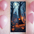thumbnail image 2 of Spooky Gothic Pumpkin Banner Haunted Halloween Ghost for Holiday Decoration Party Decor Indoor Event, 2 of 5