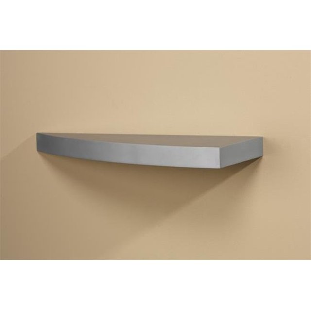 Amore Designs GRD1024SI Wood Shelving Grande Silver Curved Shelf