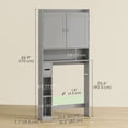 thumbnail image 3 of HOMCOM Armoire de Rangement au-Dessus de la Toilette, Armoire de Rangement au-Dessus de la Toilette, Gris, 3 of 10