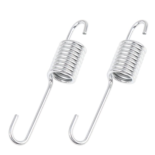 Unique Bargains 8.5cm Length Motorcycle Silver Tone Bracket Kickstand Spring for CG125 2pcs