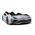 thumbnail image 3 of Lit Voiture de Course Simple LAMBO RX avec DEL et Effets Sonores, Mobilier de Chambre pour Enfants Voiture de Course, Lit Simple Voiture de Course, 3 of 5