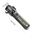 thumbnail image 3 of Uscallm Multi Functional Outdoor Flashlight, High Brightness Portable Emergency Flashlight with Zooming Focus, Cutting Blade, Hammer, Power Bank and Alarm for Camping Hiking Gear, 3 of 6