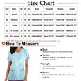 thumbnail image 3 of EGNMCR Sarraus pour Femmes Mode pour Femmes Col en V Imprimé Manches Courtes Poche Combinaison Haut Cadeaux pour Femmes, 3 of 4