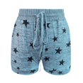 thumbnail image 4 of Women Soft And Comfy Activewear Starts Print Shorts With Pockets And  Drawstring, 4 of 6