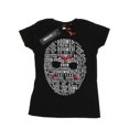 thumbnail image 1 of Friday 13th T-Shirt en Coton pour Femmes avec Masque Texte de Jason, 1 of 5