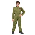 thumbnail image 1 of Boy's Green Fighter Pilot Jumpsuit Costume, 1 of 1