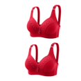 thumbnail image 1 of Besolor Wireless Bras for Women High Support Push up Gathering Bralettes Soft Full Coverage Underwear 2 Pack, 1 of 6