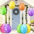 thumbnail image 4 of ZheElen 2pcs/set Easter Inflatable Easter Eggs Cheerful made of Atmosphere Party Inflatable Balloons Gardens, 4 of 6