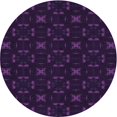 thumbnail image 1 of Ahgly Tapis Rond Lavable en Machine Intérieur Transitionnel Violet Profond, 7 Pieds Rond, 1 of 7