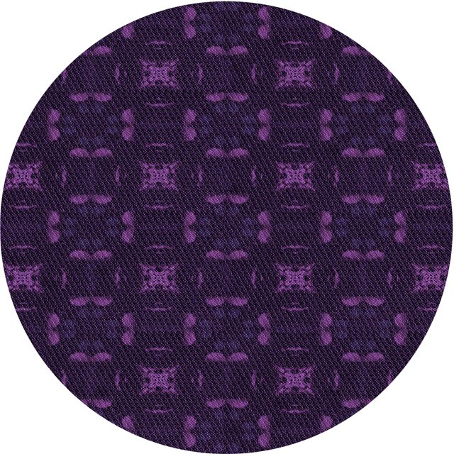 Ahgly Company Tapis Rond Lavable en Machine Intérieur Transitionnel Violet Profond, 8 Pieds Rond