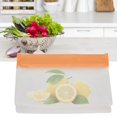 thumbnail image 4 of Sac Scellé, Sacs de Rangement en Silicone Étanches Multifonctions Translucides pour la Maison Orange Grand, 4 of 8