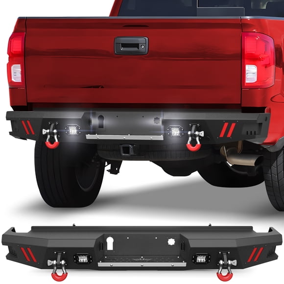 POFENZE Rear Bumper Full Width for 2014-2018 Chevrolet Silverado/GMC Sierra 1500