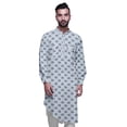 thumbnail image 2 of Atasi Kurta Traditionnel en Rayonne Imprimée à Col Mandarin pour Hommes Chemise Décontractée, 2 of 6