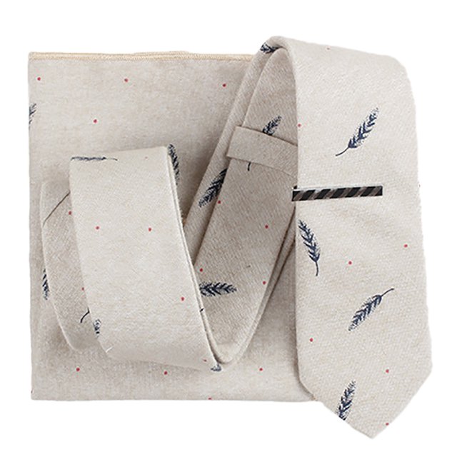 Cravate pour Homme à Imprimé de Dessins Animés, Cravate de Mode et d'Affaires avec Pince à Cravate et Pochette Carrée