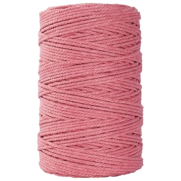 ZZkhGO Macrame Cotton Rope Cord, 3mm x 100m DIY Knitting Yarn, Decorative Craft String for Weaving Tying Projects