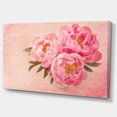 thumbnail image 2 of Fleurs de Pivoine contre Dos Griffonné - Impression sur Toile Florale, 2 of 4