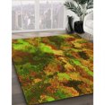 thumbnail image 3 of Ahgly Tapis d'Intérieur Lavable en Machine Carré Marron Selle, 6 Pieds Carré, 3 of 7