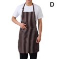 thumbnail image 1 of Adult Apron Striped Chef Waiter Apron Kitchen Cook With Pockets 2 Apron F0R3, 1 of 9