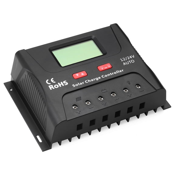 Mistaha 60A PWM Solar Charge Controller 12V/ 24V Self-Adapting Less Than 55V Input Solar Panel