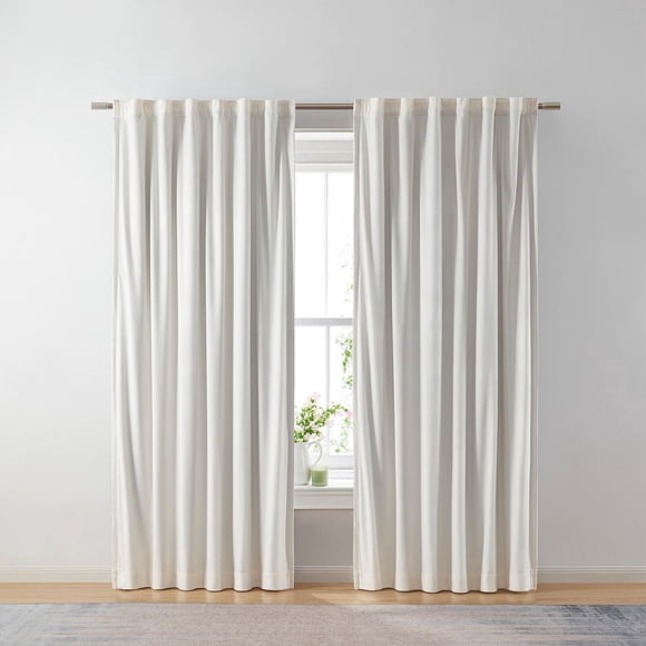 Better Homes & Gardens Velvet Rod Pocket Blackout Window Curtains Panel, 52" x 84"