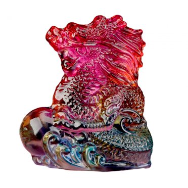 Bunblic Chinese Dragon Statue Crystal Dragons Figurine Art Decor Attract Wealth Good Luck Ornament Sculpture for Indoor Dragon Lovers multicolor