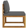 thumbnail image 2 of vidaXL Sectional Middle Sofa & Dark Grey Cushion Solid Acacia Wood, 2 of 4