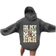 thumbnail image 5 of WEAIXIMIUNG Fall Sweatshirts for Women Plus Size Ladies' Autumn and Winter Fashionable Rugby Print Hooded Sweatshirt, 5 of 5