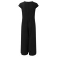 thumbnail image 5 of HBFAGFB Combinaison pour Femmes Col Ras du Cou à Fermeture Éclair Manches Courtes Ample et Légère Combinaisons Noir Taille TG, 5 of 5