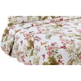 thumbnail image 3 of Marina Decoration Rich Printed Stitching Coverlet Bedspread Ultra Soft Summer Quilt Set with Quilted Shams, Butterfly and Flower Pattern Pink Green Red Color, 3 of 6