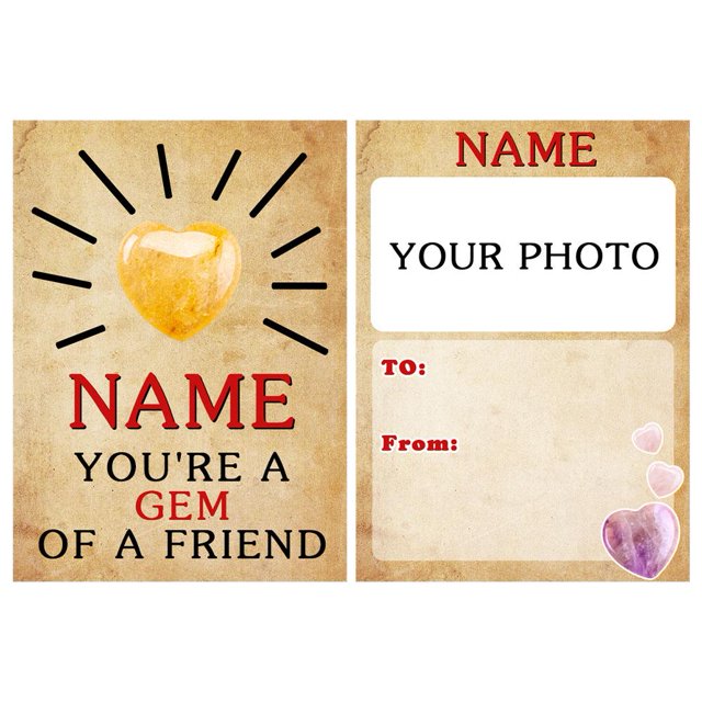 Customized Valentines Day Gifts for Kids Holiday Greeting Cards Name Photo Texts A3J2