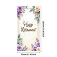 thumbnail image 4 of Floral Decoration Happy Retirement Banner Flower Theme Decorative Design for Retirement Party Event Celebration Indoor Decoration, 4 of 5