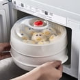 thumbnail image 4 of Under 30$ Oimcto Microwave Oven Steamer Multifunctional Microwave Vegetable Steamer with a Transparent Lid Cookware Dish Kitchen Cooking Steamers for Cooking Dumplings Vegetable, 4 of 9