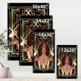 thumbnail image 4 of Designart Retro Women In Golden Art Deco Geometrics I Canvas Wall Art, 4 of 4