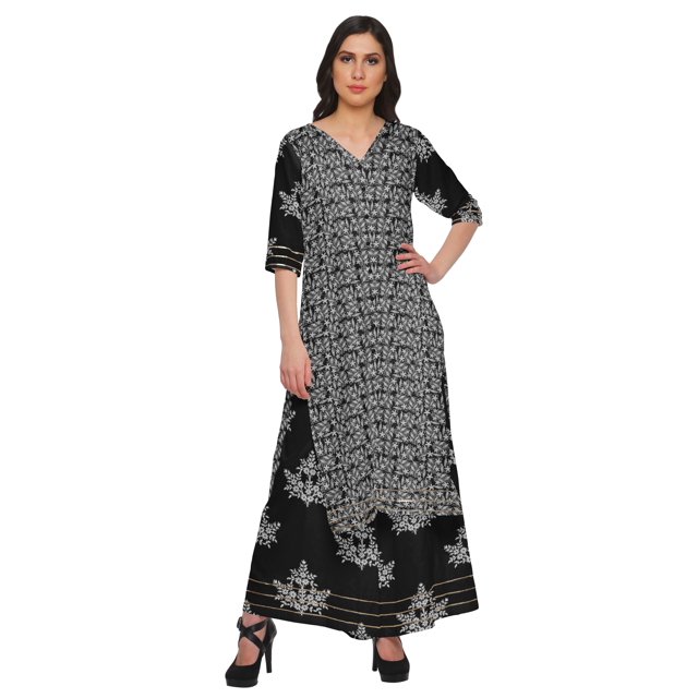 Moomaya Elegant Printed Kurta And Palazzo Pant Party Wear Ethnic Set For Girls