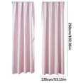 thumbnail image 2 of Scandinavian Solid Color Blackout Curtains for Bedroom & Living Room – Light Blocking Window Panels, 2 of 2