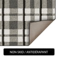 thumbnail image 3 of Mainstays Indoor Modern Plaid Machine-Tufted Gray and White Area Rug, 4' x 6', Machine Washable, Non-Slip Backing, 3 of 5