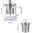 thumbnail image 5 of Glass Teapot With Removable Infuser, High Borosilicate Glass Loose Tea Kettle, Strainer And Lid - Stove Safe (, 5 of 5